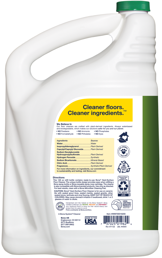 Bona 36 Oz. Lemon Mint Hard Surface Floor Cleaner - Mt. Pleasant Hardware