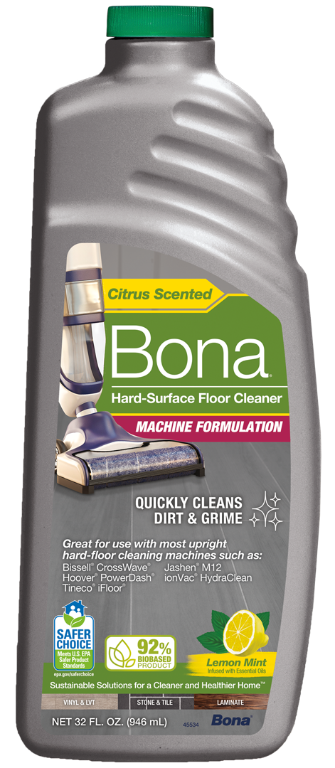 Bona Floor Cleaner, Hard-Surface, Lemon Mint, Citrus Scent - 32 fl oz